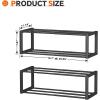 imageHomeiju Hanging Shoe Organizer2 Pack Wall Mounted Shoe Rack Holds 12 PairsSpace Saving Metal Wall Shoe RackHanging Shoe Rack Shoe Holder for Small SpaceEntrywayClosetRVCamperBlackBlack