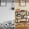 imageHomeiju Hanging Shoe Organizer2 Pack Wall Mounted Shoe Rack Holds 12 PairsSpace Saving Metal Wall Shoe RackHanging Shoe Rack Shoe Holder for Small SpaceEntrywayClosetRVCamperBlackBlack