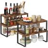 imageHomeiju Kitchen Cabinet Organizer 1575 WidthSet of 4 Cabinet Shelf OrganizersStackable ampamp Expandable Kitchen Countertop OrganizerSpice Rack for Pantry Countertop Cupboard Cabinet Desk Top