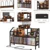 imageHomeiju Record Player Stand Holds up to 500 AlbumsTurntable Stand with Vinyl Record Player Storage CabinetLarge Record Player Table Vinyl Album StoragePatent Pending