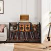 imageHomeiju Record Player Stand Holds up to 500 AlbumsTurntable Stand with Vinyl Record Player Storage CabinetLarge Record Player Table Vinyl Album StoragePatent Pending
