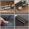 imageHomeiju Shoe Bench 3 Tier Entryway Bench Shoe Storage Bench with Padded Seating ampamp Drawers 355 Metal Entryway Foyer Hallway Bench Vintage BrownWith Cusion and 2 Drawers