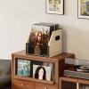 imageHomeiju Vinyl Record Storage Record Box Case Crate Vinyl Record Album Holder Desktop Metal ampamp Wooden LP Record Crate Holds up to 60 RecordsPatent NoD1024563Beige 1 Pack