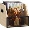 imageHomeiju Vinyl Record Storage Record Box Case Crate Vinyl Record Album Holder Desktop Metal ampamp Wooden LP Record Crate Holds up to 60 RecordsPatent NoD1024563Beige 1 Pack