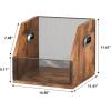 imageHomeiju Vinyl Record Storage Record Box Case Crate Vinyl Record Album Holder Desktop Metal ampamp Wooden LP Record Crate Holds up to 60 RecordsPatent NoD1024563Rustic Brown Black 1 Pack