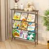 imageJZM Shoe Rack Storage Narrow 4 Tier Metal Shoe Storage Shelf Free Standing Shoe Racks Space Saving Shoe Rack Organizer for Entryway Hallway Bedroom Living Room1216 PairGrey