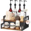 imageCoffee Syrup Organizer Rack 2Tier Bottle Holder Stand with K Cup Storage Drawer for Coffee bar Coffee Bar Accessories Wine Rack Storage Shelves for Syrup
