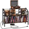 imageHomeiju Record Player Stand Holds up to 500 AlbumsTurntable Stand with Vinyl Record Player Storage CabinetLarge Record Player Table Vinyl Album StoragePatent Pending