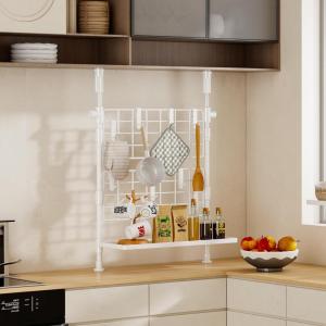 imageHomeiju 3Tier Spice Rack Organizer Multifunctional Kitchen Countertop Shelves Wall Mount Hanging Spice Rack Seasoning Organizer for Kitchen Organization and Storage 2 Mesh Nets ampamp 1 Mesh Dish2 Mesh Nets  1 Mesh Dish