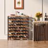 imageHomeiju 56Bottle Wine Rack Freestanding Floor Wooden Wine Storage Shelf Stackable Wine Rack with Tabletop for Living RoomKitchen or Wine CellarIndustrial