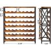 imageHomeiju 56Bottle Wine Rack Freestanding Floor Wooden Wine Storage Shelf Stackable Wine Rack with Tabletop for Living RoomKitchen or Wine CellarIndustrial