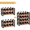 imageHomeiju 56Bottle Wine Rack Freestanding Floor Wooden Wine Storage Shelf Stackable Wine Rack with Tabletop for Living RoomKitchen or Wine CellarModern