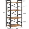 imageHomeiju Bookshelf 3 Tier Industrial Bookcase Metal Small Bookcase Rustic Etagere Book Shelf Storage Organizer for Living Room Bedroom and Home OfficeRustic Brown Patent Pending D29873033Vintage