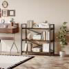 imageHomeiju Bookshelf 3 Tier Industrial Bookcase Metal Small Bookcase Rustic Etagere Book Shelf Storage Organizer for Living Room Bedroom and Home OfficeRustic Brown Patent Pending D29873033Vintage