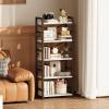 imageHomeiju Bookshelf 3 Tier Industrial Bookcase Metal Small Bookcase Rustic Etagere Book Shelf Storage Organizer for Living Room Bedroom and Home OfficeRustic Brown Patent Pending D29873033White
