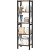 imageHomeiju Bookshelf 3 Tier Industrial Bookcase Metal Small Bookcase Rustic Etagere Book Shelf Storage Organizer for Living Room Bedroom and Home OfficeRustic Brown Patent Pending D29873033Vintage