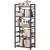 imageHomeiju Bookshelf 3 Tier Industrial Bookcase Metal Small Bookcase Rustic Etagere Book Shelf Storage Organizer for Living Room Bedroom and Home OfficeRustic Brown Patent Pending D29873033Vintage