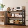 imageHomeiju Bookshelf 3 Tier Industrial Bookcase Metal Small Bookcase Rustic Etagere Book Shelf Storage Organizer for Living Room Bedroom and Home OfficeRustic Brown Patent Pending D29873033Vintage