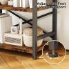 imageHomeiju Bookshelf 3 Tier Industrial Bookcase Metal Small Bookcase Rustic Etagere Book Shelf Storage Organizer for Living Room Bedroom and Home OfficeRustic Brown Patent Pending D29873033Vintage
