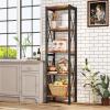 imageHomeiju Bookshelf 3 Tier Industrial Bookcase Metal Small Bookcase Rustic Etagere Book Shelf Storage Organizer for Living Room Bedroom and Home OfficeRustic Brown Patent Pending D29873033Vintage