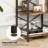 imageHomeiju Bookshelf 3 Tier Industrial Bookcase Metal Small Bookcase Rustic Etagere Book Shelf Storage Organizer for Living Room Bedroom and Home OfficeRustic Brown Patent Pending D29873033Vintage