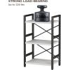 imageHomeiju Bookshelf 3 Tier Industrial Bookcase Metal Small Bookcase Rustic Etagere Book Shelf Storage Organizer for Living Room Bedroom and Home OfficeRustic Brown Patent Pending D29873033White