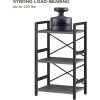 imageHomeiju Bookshelf 3 Tier Industrial Bookcase Metal Small Bookcase Rustic Etagere Book Shelf Storage Organizer for Living Room Bedroom and Home OfficeRustic Brown Patent Pending D29873033Grey