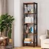imageHomeiju Bookshelf 3 Tier Industrial Bookcase Metal Small Bookcase Rustic Etagere Book Shelf Storage Organizer for Living Room Bedroom and Home OfficeRustic Brown Patent Pending D29873033Vintage