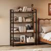 imageHomeiju Bookshelf 3 Tier Industrial Bookcase Metal Small Bookcase Rustic Etagere Book Shelf Storage Organizer for Living Room Bedroom and Home OfficeRustic Brown Patent Pending D29873033Vintage