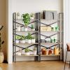 imageHomeiju Bookshelf 3 Tier Industrial Bookcase Metal Small Bookcase Rustic Etagere Book Shelf Storage Organizer for Living Room Bedroom and Home OfficeRustic Brown Patent Pending D29873033Light Coffee