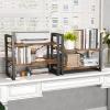 imageHomeiju Bookshelf 3 Tier Industrial Bookcase Metal Small Bookcase Rustic Etagere Book Shelf Storage Organizer for Living Room Bedroom and Home OfficeRustic Brown Patent Pending D29873033Vintage