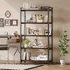 imageHomeiju Bookshelf 3 Tier Industrial Bookcase Metal Small Bookcase Rustic Etagere Book Shelf Storage Organizer for Living Room Bedroom and Home OfficeRustic Brown Patent Pending D29873033Vintage