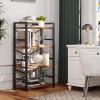 imageHomeiju Bookshelf 3 Tier Industrial Bookcase Metal Small Bookcase Rustic Etagere Book Shelf Storage Organizer for Living Room Bedroom and Home OfficeRustic Brown Patent Pending D29873033Vintage