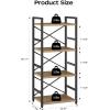 imageHomeiju Bookshelf 3 Tier Industrial Bookcase Metal Small Bookcase Rustic Etagere Book Shelf Storage Organizer for Living Room Bedroom and Home OfficeRustic Brown Patent Pending D29873033Light Coffee