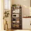 imageHomeiju Bookshelf 3 Tier Industrial Bookcase Metal Small Bookcase Rustic Etagere Book Shelf Storage Organizer for Living Room Bedroom and Home OfficeRustic Brown Patent Pending D29873033Vintage