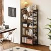 imageHomeiju Bookshelf 3 Tier Industrial Bookcase Metal Small Bookcase Rustic Etagere Book Shelf Storage Organizer for Living Room Bedroom and Home OfficeRustic Brown Patent Pending D29873033Vintage
