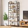 imageHomeiju Bookshelf 3 Tier Industrial Bookcase Metal Small Bookcase Rustic Etagere Book Shelf Storage Organizer for Living Room Bedroom and Home OfficeRustic Brown Patent Pending D29873033Vintage