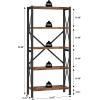 imageHomeiju Bookshelf 3 Tier Industrial Bookcase Metal Small Bookcase Rustic Etagere Book Shelf Storage Organizer for Living Room Bedroom and Home OfficeRustic Brown Patent Pending D29873033Vintage