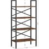 imageHomeiju Bookshelf 3 Tier Industrial Bookcase Metal Small Bookcase Rustic Etagere Book Shelf Storage Organizer for Living Room Bedroom and Home OfficeRustic Brown Patent Pending D29873033Vintage