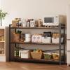 imageHomeiju Bookshelf 3 Tier Industrial Bookcase Metal Small Bookcase Rustic Etagere Book Shelf Storage Organizer for Living Room Bedroom and Home OfficeRustic Brown Patent Pending D29873033Vintage