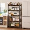 imageHomeiju Bookshelf 3 Tier Industrial Bookcase Metal Small Bookcase Rustic Etagere Book Shelf Storage Organizer for Living Room Bedroom and Home OfficeRustic Brown Patent Pending D29873033Vintage