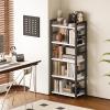 imageHomeiju Bookshelf 3 Tier Industrial Bookcase Metal Small Bookcase Rustic Etagere Book Shelf Storage Organizer for Living Room Bedroom and Home OfficeRustic Brown Patent Pending D29873033White