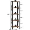 imageHomeiju Bookshelf 3 Tier Industrial Bookcase Metal Small Bookcase Rustic Etagere Book Shelf Storage Organizer for Living Room Bedroom and Home OfficeRustic Brown Patent Pending D29873033Vintage