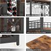 imageHomeiju Mini Bars for Home Wooden Coffee Bar Cabinet Modern Liquor Cabinet for Liquor and Glasses Farmhouse Buffet Wine Bar Cabinet with Storage Sideboard for Home Kitchen Dining RoomRustic Brown