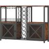 imageHomeiju Mini Bars for Home Wooden Coffee Bar Cabinet Modern Liquor Cabinet for Liquor and Glasses Farmhouse Buffet Wine Bar Cabinet with Storage Sideboard for Home Kitchen Dining RoomRustic Brown