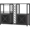 imageHomeiju Mini Bars for Home Wooden Coffee Bar Cabinet Modern Liquor Cabinet for Liquor and Glasses Farmhouse Buffet Wine Bar Cabinet with Storage Sideboard for Home Kitchen Dining RoomDeep Grey