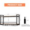 imageHomeiju Wall Mounted Wine Rack Bottle ampamp Glass Holder WoodMetal Retro Wine Rack Wine Bottles Display Wall Storage for Kitchen Dining Room Home Bar315W x 791D x 1685H