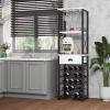 imageHomeiju Wine Rack Freestanding Floor Bar Cabinet for Liquor and Glasses 4Tier bar Cabinet with Tabletop Glass Holder Storage Drawer and Wine Storage for Living Room Patent NoD29872845Right AngleWhite