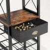 imageHomeiju Wine Rack Freestanding Floor Bar Cabinet for Liquor and Glasses 4Tier bar Cabinet with Tabletop Glass Holder Storage Drawer and Wine Storage for Living Room Patent NoD29872845Right Angle