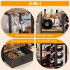 imageHomeiju Wine Racks Countertop with Glass Holder Storage Drawer and Wine Storage Freestanding Wine Rack for Kitchen Living Room Home BarRustic Brown